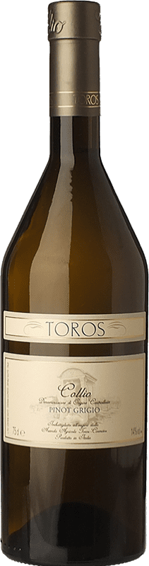 Бесплатная доставка | Белое вино Toros Pinot Grigio D.O.C. Collio Goriziano-Collio Фриули-Венеция-Джулия Италия Pinot Grey 75 cl