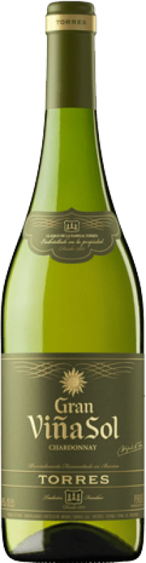 11,95 € Free Shipping | White wine Torres Gran Viña Sol Crianza D.O. Penedès Catalonia Spain Chardonnay, Parellada Bottle 75 cl