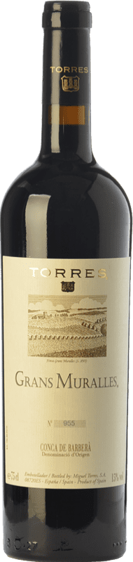 132,95 € Free Shipping | Red wine Torres Grans Muralles Crianza 2010 D.O. Conca de Barberà Catalonia Spain Grenache, Monastrell, Carignan Bottle 75 cl