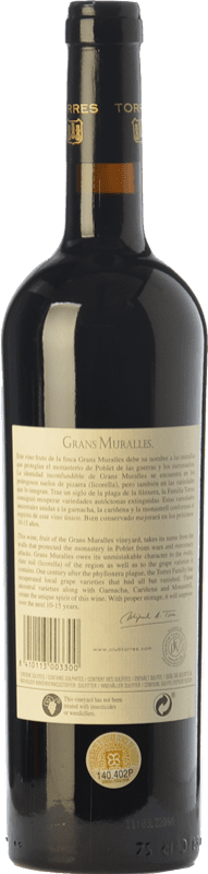 132,95 € | Red wine Torres Grans Muralles Crianza 2010 D.O. Conca de Barberà Catalonia Spain Grenache, Monastrell, Carignan Bottle 75 cl