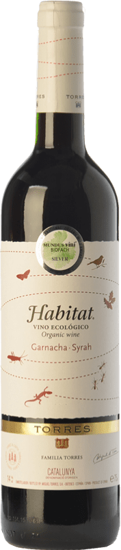Бесплатная доставка | Красное вино Torres Hábitat Orgánico Молодой D.O. Catalunya Каталония Испания Syrah, Grenache Органический 75 cl
