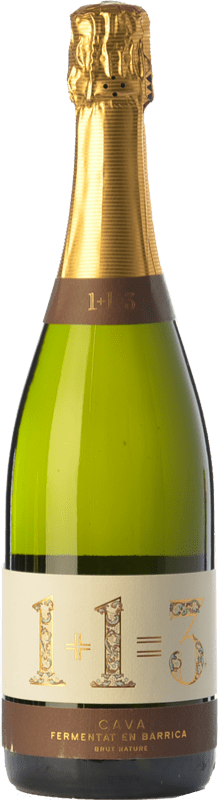 Envoi gratuit | Blanc mousseux U Més U 1 + 1 Igual a 3 Xarel·lo Fermentat en Barrica Réserve D.O. Cava Catalogne Espagne Xarel·lo, Chardonnay 75 cl