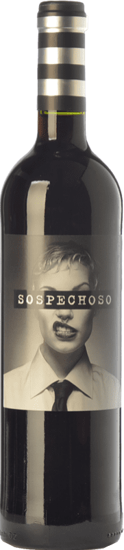 Бесплатная доставка | Красное вино Uvas Felices Sospechoso Молодой I.G.P. Vino de la Tierra de Castilla Кастилья-Ла-Манча Испания Tempranillo, Tinta de Toro 75 cl