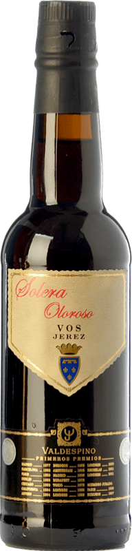92,95 € Envio grátis | Vinho Generoso Fortificado Valdespino 1842 Solera, Oloroso VOS Very Old Sherry — Muito Velho D.O. Jerez-Xérès-Sherry Meia Garrafa 37 cl