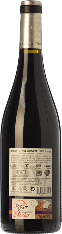 7,95 € Free Shipping | Red wine Valtuille Pago de Valdoneje Roble D.O. Bierzo Castilla y León Spain Mencía Bottle 75 cl