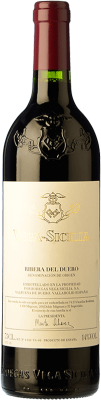 436,95 € | Красное вино Vega Sicilia Único D.O. Ribera del Duero Кастилия-Леон Испания Tempranillo, Cabernet Sauvignon 75 cl