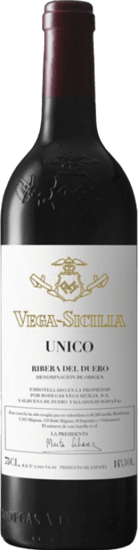 Бесплатная доставка | Красное вино Vega Sicilia Único D.O. Ribera del Duero Кастилия-Леон Испания Tempranillo — Темпранильо, Cabernet Sauvignon — Каберне Совиньон 75 cl