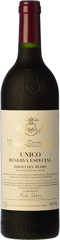 474,95 € | Red wine Vega Sicilia Único Edición Especial Reserva D.O. Ribera del Duero Castilla y León Spain Tempranillo, Cabernet Sauvignon Bottle 75 cl