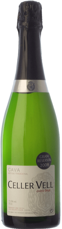 Envio grátis | Espumante branco Vell Extra Brut Grande Reserva D.O. Cava Catalunha Espanha Macabeo, Xarel·lo, Chardonnay, Parellada 75 cl