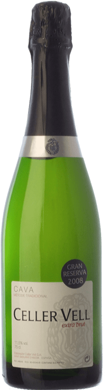 Free Shipping | White sparkling Vell Extra Brut Grand Reserve D.O. Cava Catalonia Spain Macabeo, Xarel·lo, Chardonnay, Parellada 75 cl