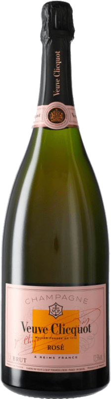 161,95 € | Espumante rosé Veuve Clicquot Rosé Brut A.O.C. Champagne Champagne França Pinot Preto, Chardonnay, Pinot Meunier Garrafa Magnum 1,5 L
