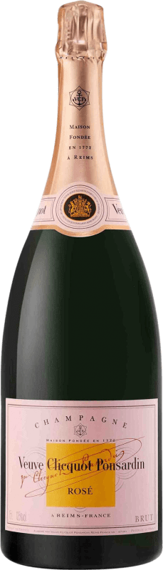 Envio grátis | Espumante rosé Veuve Clicquot Rosé Brut A.O.C. Champagne Champagne França Pinot Preto, Chardonnay, Pinot Meunier Garrafa Magnum 1,5 L