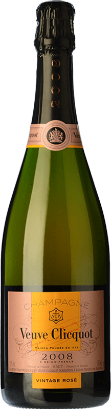 71,95 € | Rosé sparkling Veuve Clicquot Vintage Rosé 2008 A.O.C. Champagne Champagne France Pinot Black, Chardonnay, Pinot Meunier Bottle 75 cl