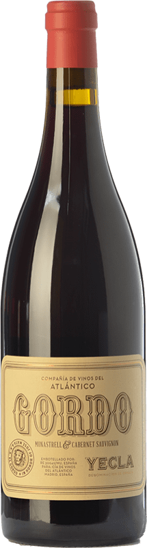 9,95 € | Красное вино Vinos del Atlántico Gordo Молодой D.O. Yecla Регион Мурсия Испания Cabernet Sauvignon, Monastrell 75 cl