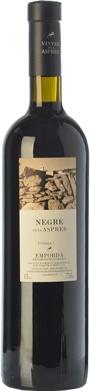 19,95 € | Red wine Aspres Negre Crianza D.O. Empordà Catalonia Spain Grenache, Cabernet Sauvignon, Carignan Bottle 75 cl