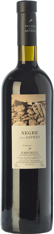 19,95 € | Красное вино Aspres Negre старения D.O. Empordà Каталония Испания Grenache, Cabernet Sauvignon, Carignan 75 cl