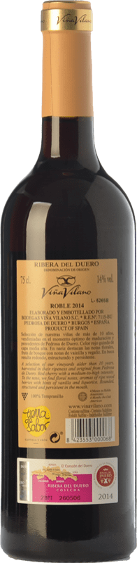 9,95 € | Red wine Viña Vilano Roble D.O. Ribera del Duero Castilla y León Spain Tempranillo Bottle 75 cl