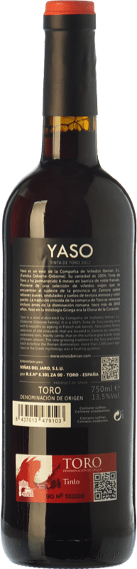 9,95 € Free Shipping | Red wine Viñedos de Yaso Joven D.O. Toro Castilla y León Spain Tinta de Toro Bottle 75 cl