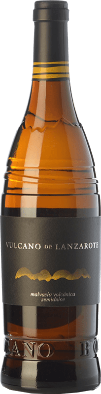 33,95 € | Vinho branco Vulcano Semi-seco Semi-doce D.O. Lanzarote Ilhas Canárias Espanha Malvasía, Mascate de Alexandria 75 cl