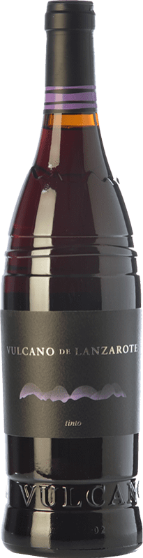 25,95 € | Red wine Vulcano Joven D.O. Lanzarote Canary Islands Spain Listán Black Bottle 75 cl
