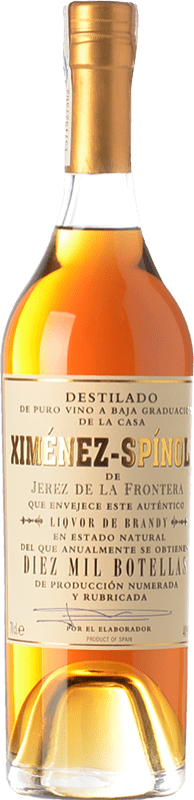 84,95 € | Brandy Ximénez-Spínola Criaderas Diez Mil Botellas D.O. Jerez-Xérès-Sherry Andalousie Espagne 70 cl