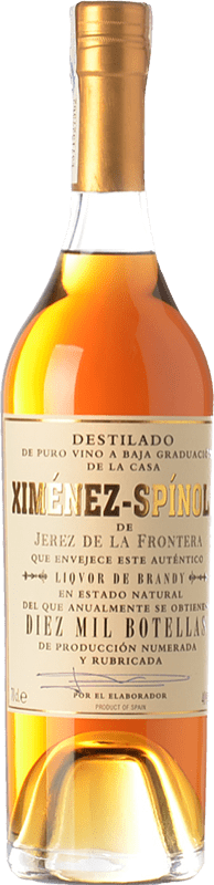 81,95 € | Brandy Conhaque Ximénez-Spínola Criaderas Diez Mil Botellas D.O. Jerez-Xérès-Sherry Andaluzia Espanha 70 cl