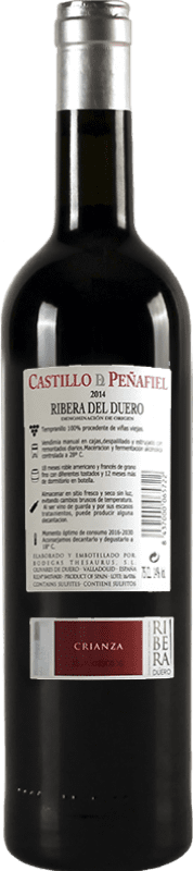 24,95 € | Red wine Thesaurus Castillo de Peñafiel 18 Meses Reserva D.O. Ribera del Duero Castilla y León Spain Tempranillo Bottle 75 cl