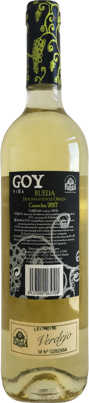 5,95 € | White wine Thesaurus Viña Goy Joven D.O. Rueda Castilla y León Spain Verdejo Bottle 75 cl