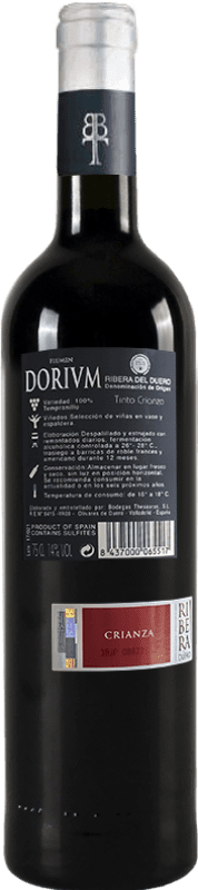 13,95 € | Red wine Thesaurus Flumen Dorium 12 Meses Crianza D.O. Ribera del Duero Castilla y León Spain Tempranillo Bottle 75 cl