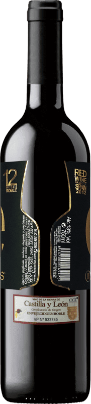 Vino tinto Esencias «é» 12 Meses Crianza 2012 I.G.P. Vino de la Tierra de Castilla y León Castilla y León España Tempranillo Botella 75 cl