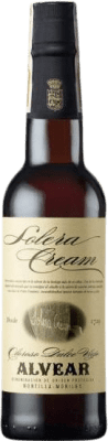 Envio grátis | Vinho doce Alvear Solera Cream D.O. Montilla-Moriles Andaluzia Espanha Pedro Ximénez Meia Garrafa 37 cl