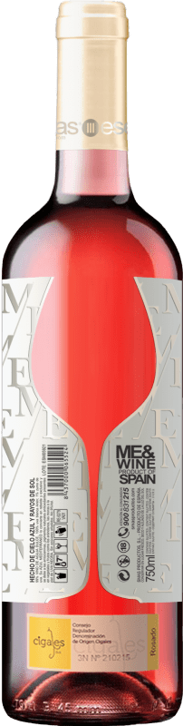 10,95 € | Rosé wine Esencias ME&Rosé Young D.O. Cigales Castilla y León Spain Tempranillo Bottle 75 cl