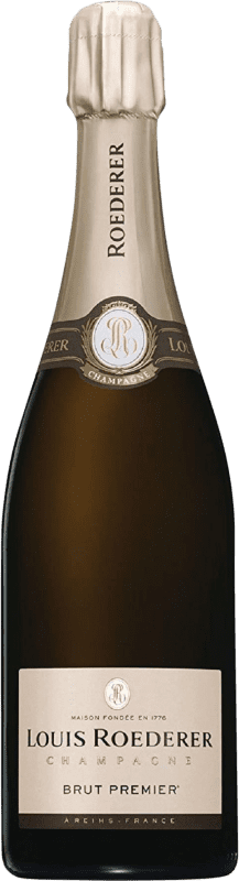 64,95 € | Белое игристое вино Louis Roederer Premier брют Гранд Резерв A.O.C. Champagne шампанское Франция Pinot Black, Chardonnay, Pinot Meunier 75 cl