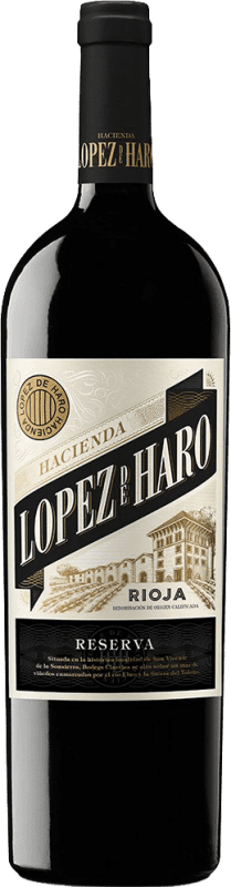 Бесплатная доставка | Красное вино Hacienda López de Haro Резерв D.O.Ca. Rioja Ла-Риоха Испания Tempranillo, Graciano бутылка Магнум 1,5 L