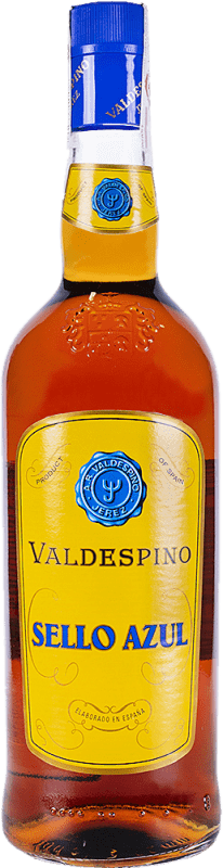 Envio grátis | Brandy Conhaque Valdespino Sello Blue — Edição Azul, Azul Espanha 1 L