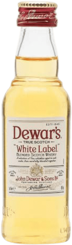 3,95 € Envoi gratuit | Blended Whisky Dewar's White Label Bouteille Miniature 5 cl