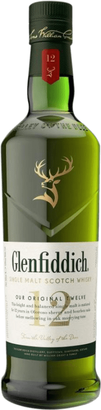 42,95 € | 威士忌单一麦芽威士忌 Glenfiddich 斯佩塞 英国 12 岁 70 cl