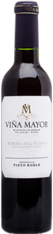 9,95 € Бесплатная доставка | Красное вино Viña Mayor Дуб D.O. Ribera del Duero Половина бутылки 37 cl