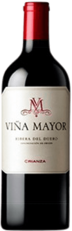 Free Shipping | Red wine Viña Mayor Aged D.O. Ribera del Duero Castilla y León Spain Tempranillo Small Bottle 18 cl