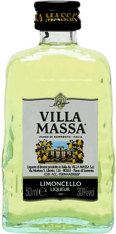 4,95 € Envío gratis | Licores Villa Massa Limoncello Botellín Miniatura 5 cl