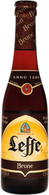 Envio grátis | Caixa de 24 unidades Cerveja Leffe Brown Ale — Âmbar Bélgica Garrafinha Terço 33 cl