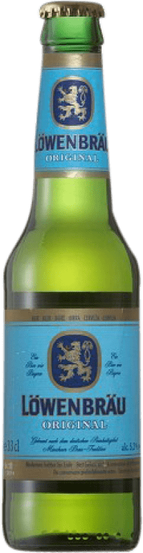 Kostenloser Versand | 24 Einheiten Box Bier AB InBev Lowenbrau Drittel-Liter-Flasche 33 cl