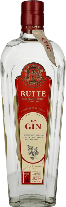 Envio grátis | Gin Rutte & Zn Dry Gin 70 cl