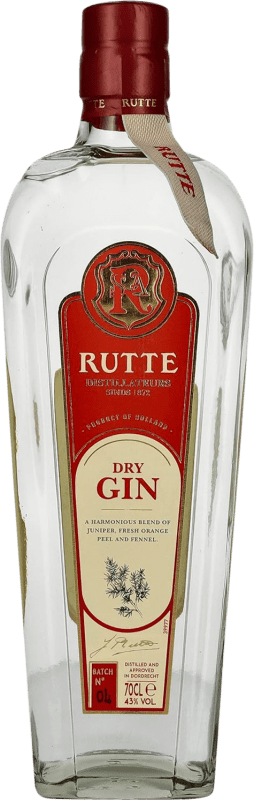 Free Shipping | Gin Rutte & Zn Dry Gin Netherlands 70 cl