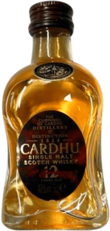 10,95 € Free Shipping | Single Malt Whisky Cardhu 12 Years Miniature Bottle 5 cl