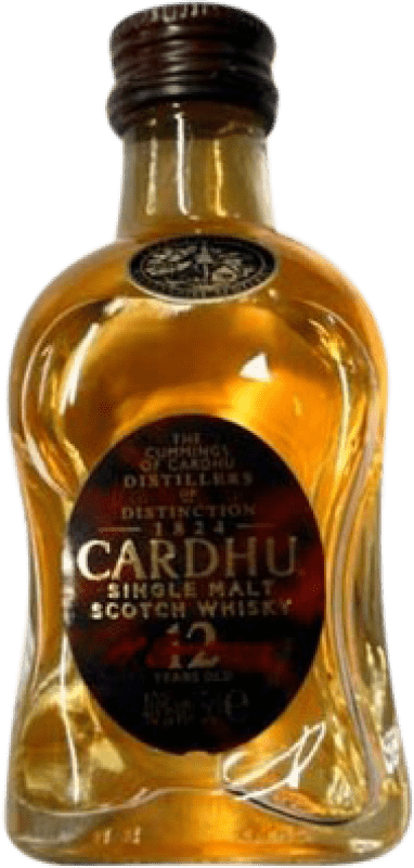 Spedizione Gratuita | Whisky Single Malt Cardhu 12 Anni Bottiglia Miniatura 5 cl