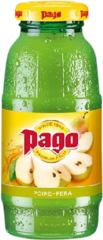 17,95 € Envio grátis | Caixa de 12 unidades Refrigerantes Zumos Pago Garrafinha 20 cl Pera — Pêra 17,95 € Envio grátis | Caixa de 12 unidades Refrigerantes Zumos Pago Garrafinha 20 cl Pera — Pêra