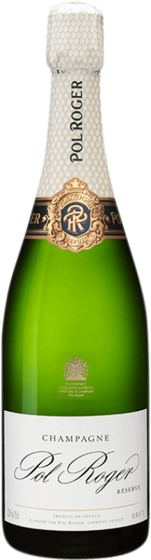 121,95 € | Белое игристое Pol Roger брют Резерв A.O.C. Champagne шампанское Франция Pinot Black, Chardonnay, Pinot Meunier бутылка Магнум 1,5 L