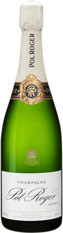 116,95 € | Espumoso blanco Pol Roger Brut Reserva A.O.C. Champagne Champagne Francia Pinot Negro, Chardonnay Botella Magnum 1,5 L