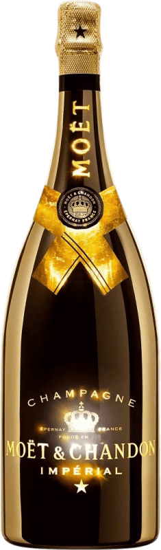145,95 € Бесплатная доставка | Белое игристое вино Moët & Chandon Bright Night LED Luminoso — Светодиодный светильник A.O.C. Champagne Бутылка Магнум 1,5 L